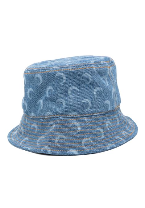 moon laser bucket hat woman blue MARINE SERRE | UHG030A CDEN0002BL05